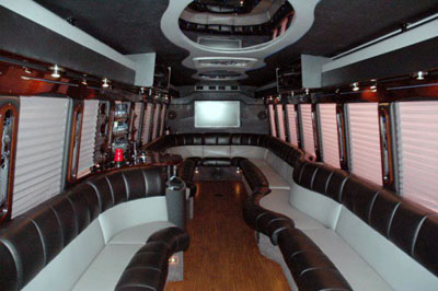 30 Passenger Party Bus Interior